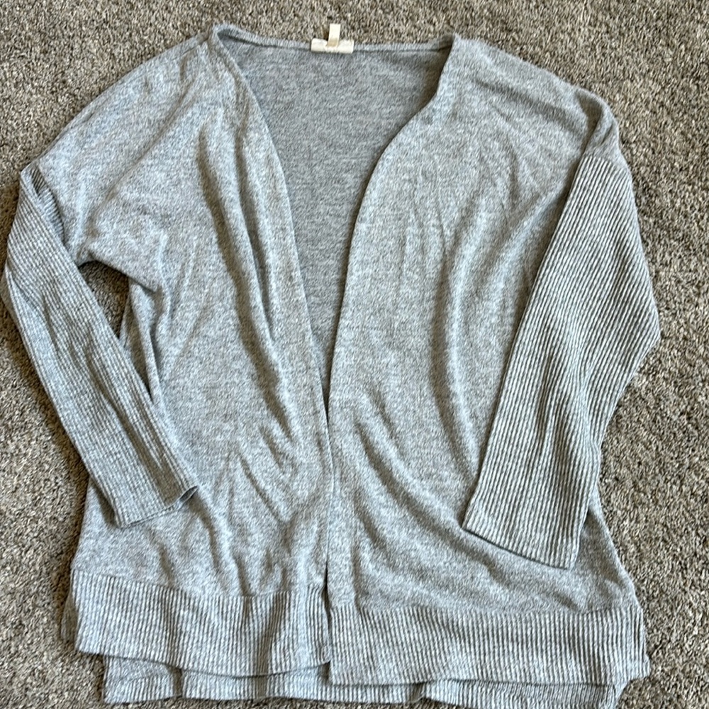 Gray cardigan